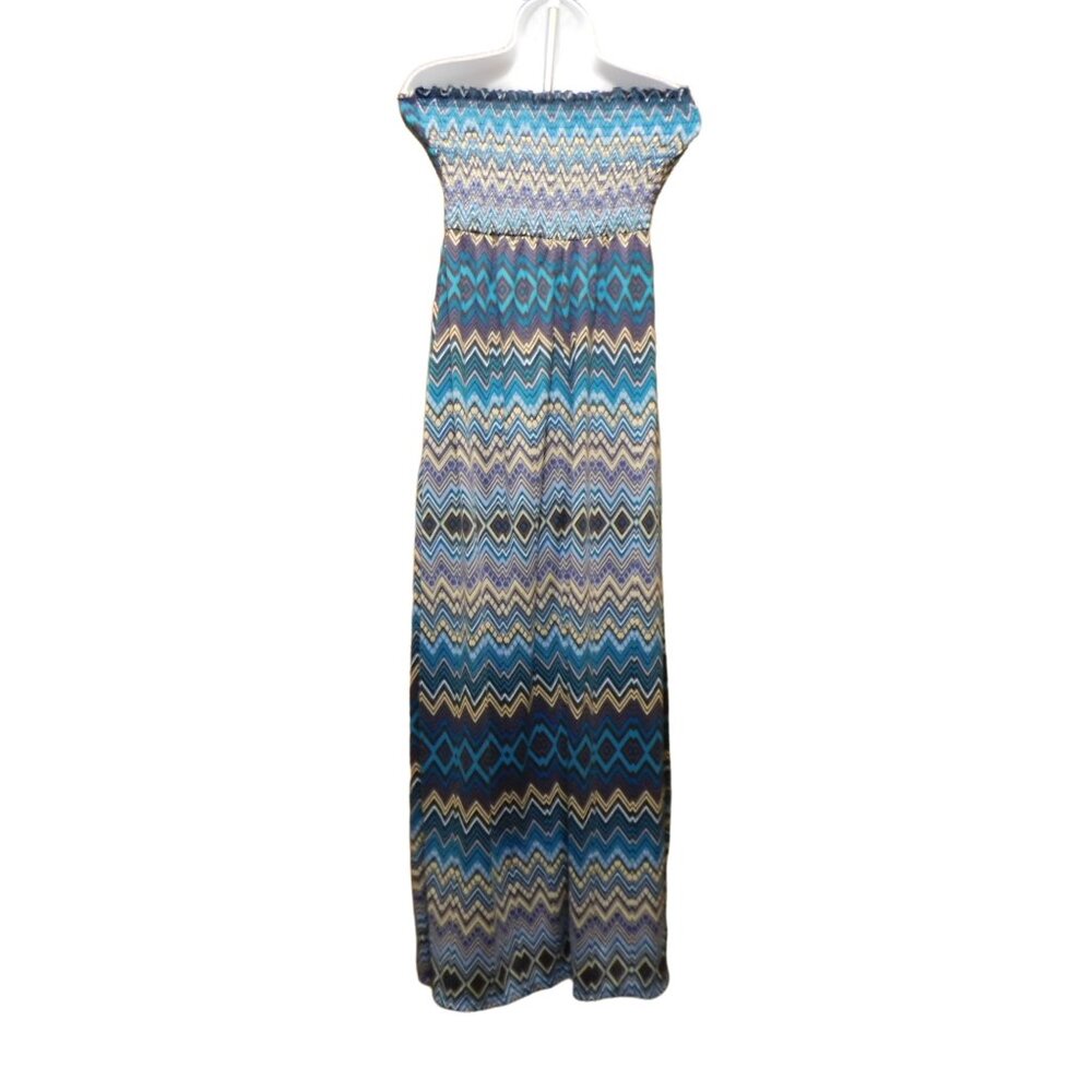 Women's No Boundaries Long Strapless Dress Sz. L (11-13) - Picture 6 of 7